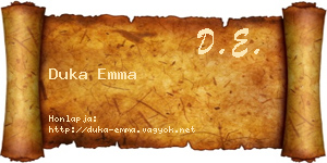 Duka Emma névjegykártya